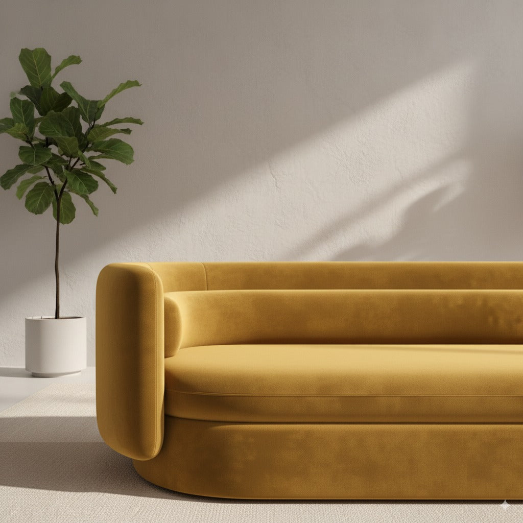 The Petal Sofa - Mustard Gold