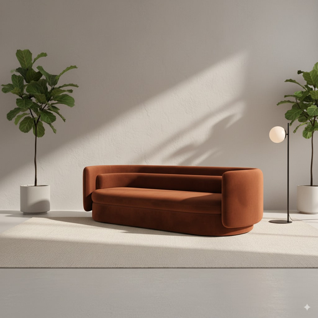 The Petal Sofa - Cinnamon Brown