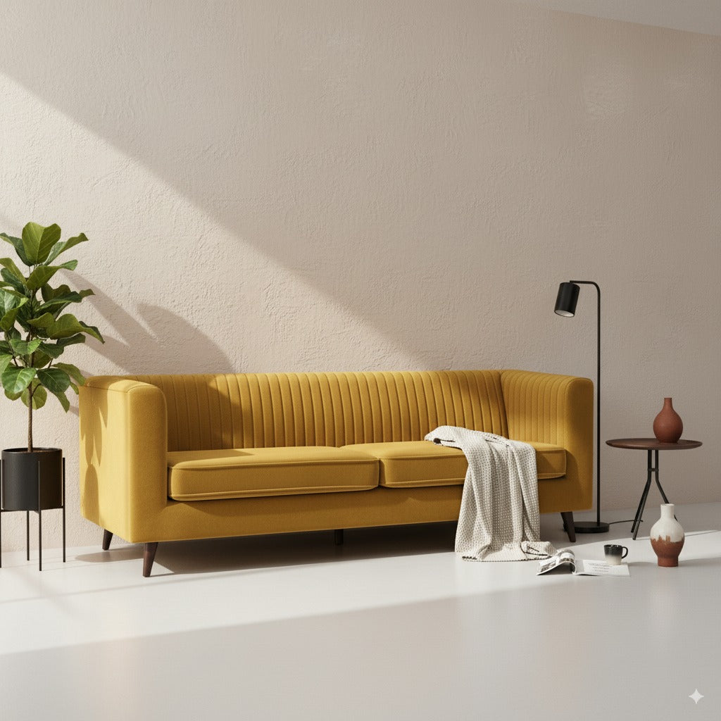 The Avenue Sofa - Mustard Gold