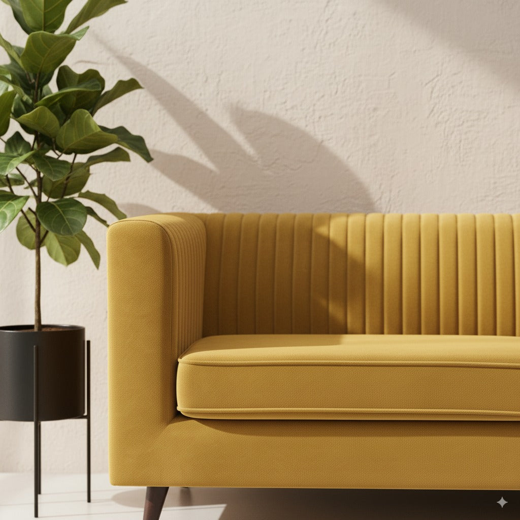 The Avenue Sofa - Mustard Gold