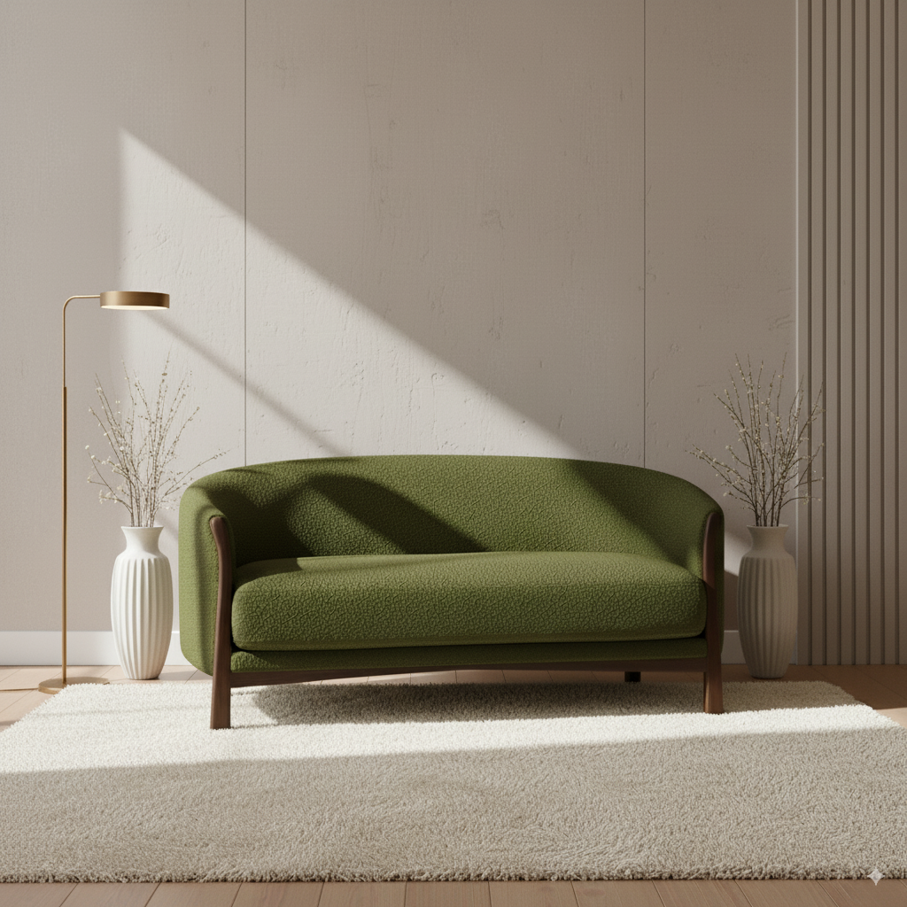 The Elara Sofa - Olive Green