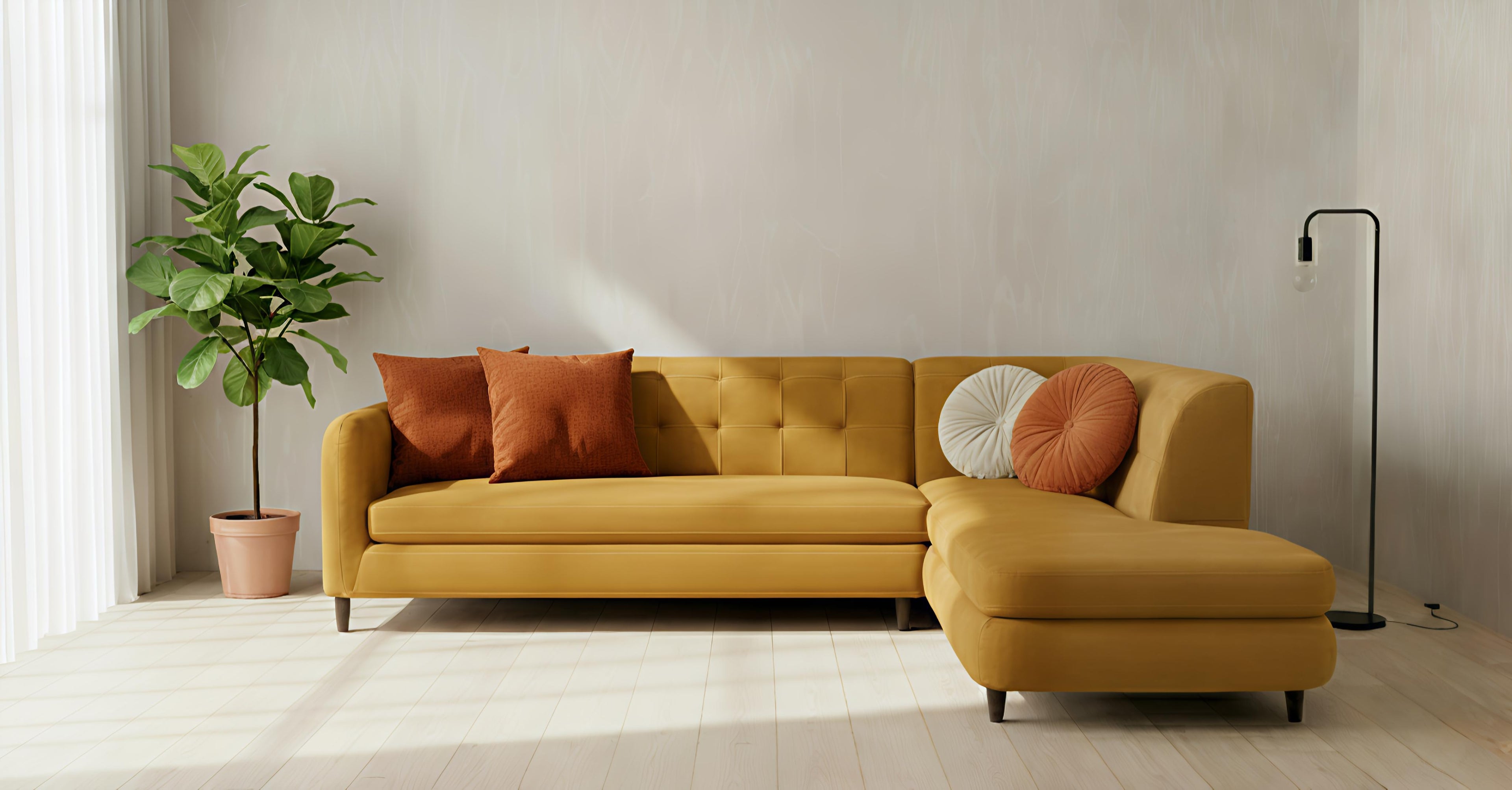 The Butterfly Sofa - Mustard Yellow